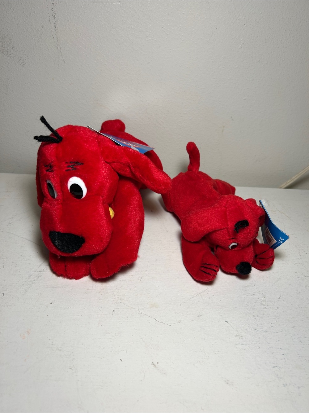 Vintage Clifford the Big Red Dog Set of 2 Plushies